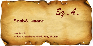 Szabó Amand névjegykártya