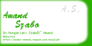 amand szabo business card
